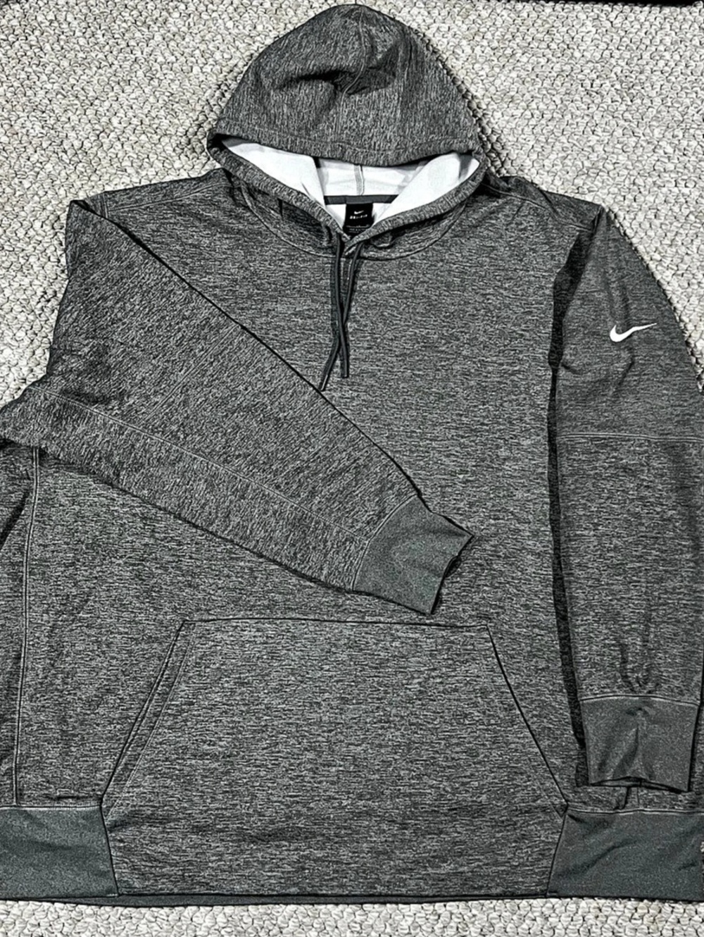 Nike Dri Fit Menโs Size 5XL Gray Fleece Hoodie NWOT